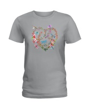 Flower And Dragonflies Ladies T-Shirt thumbnail