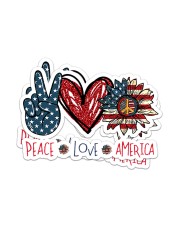 Peace Love America Sticker - 2 pack (Horizontal) front