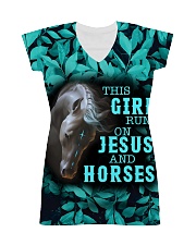 This Girl Runs On Jesus And Horses All-Over Dress tile