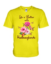 Life Is Better With Hummingbirds V-Neck T-Shirt thumbnail