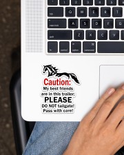 Horse Caution Sticker - Single (Vertical) aos-sticker-single-vertical-lifestyle-front-11