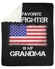 My Favorite Firefighter Is My Grandma Sherpa Fleece Blanket tile