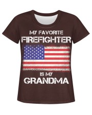 My Favorite Firefighter Is My Grandma Women's AOP T-Shirt tile