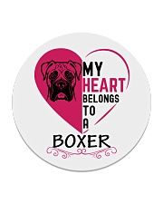 My Heart Belongs to a BOXER Circle Coaster thumbnail