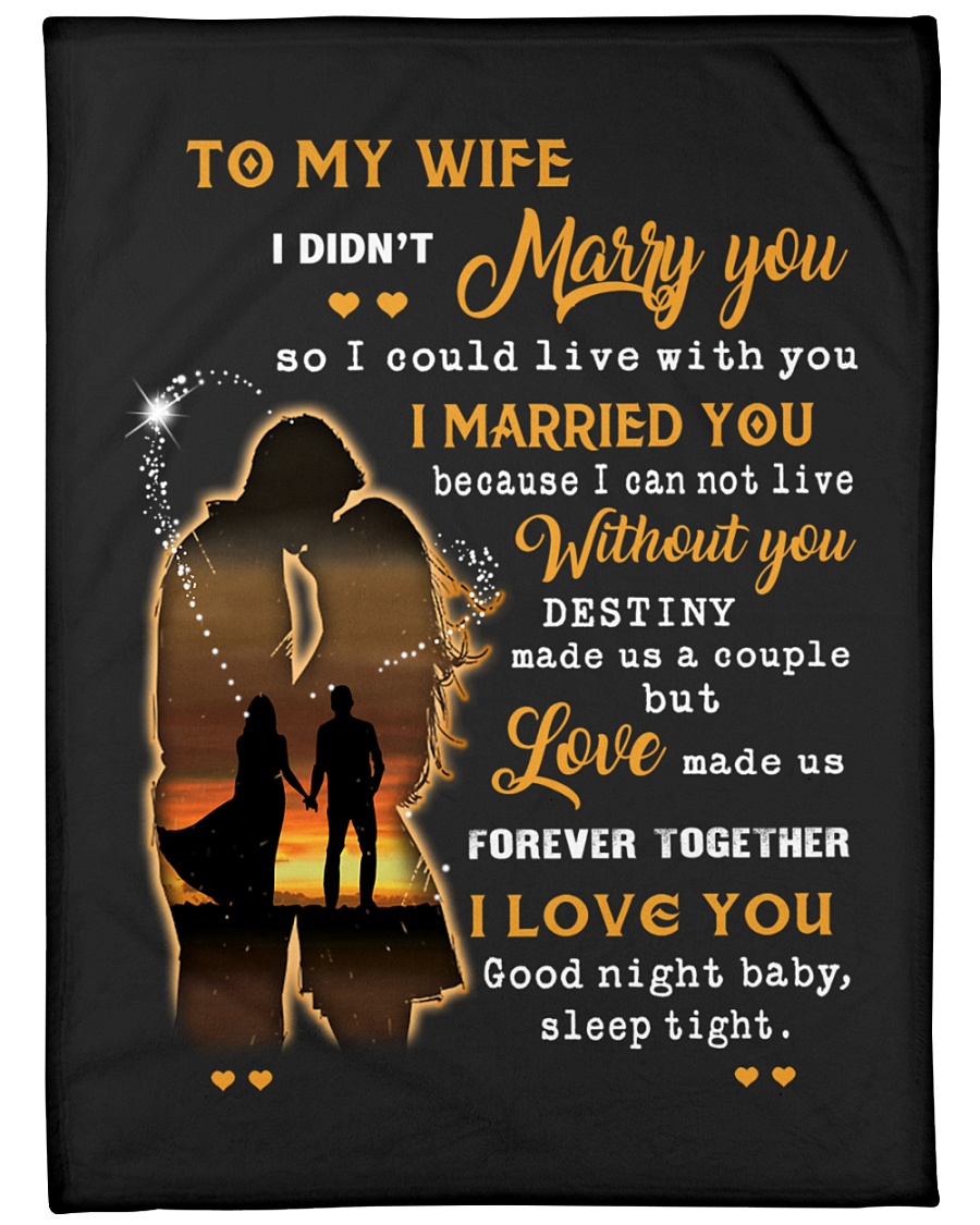 TO MY WIFE Large Fleece Blanket - 60" x 80"