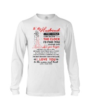 Family Husband Clock Marrying Moon Long Sleeve Tee thumbnail