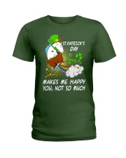 Patrick's day Unicorn make me happy shirt Ladies T-Shirt thumbnail