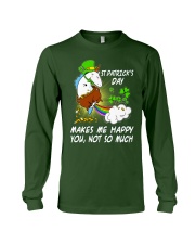 Patrick's day Unicorn make me happy shirt Long Sleeve Tee thumbnail