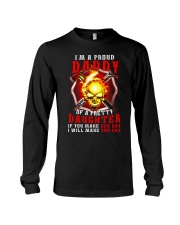 Firefighter Proud Daddy T-shirt Long Sleeve Tee thumbnail