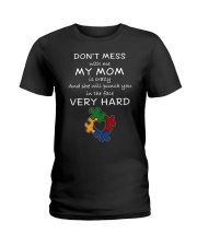 Autism My Mom Will Punch You In The Face Ladies T-Shirt thumbnail