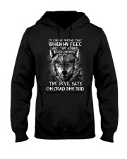Oh crap She's up Wolf Hooded Sweatshirt thumbnail