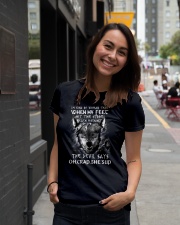 Oh crap She's up Wolf Ladies T-Shirt lifestyle-women-crewneck-front-5