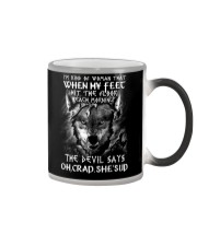 Oh crap She's up Wolf Color Changing Mug thumbnail