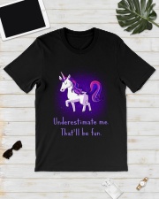 Unicorn Underestimate Me Will Be Fun Classic T-Shirt lifestyle-mens-crewneck-front-17