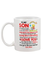 Family Son Mom Breathing Support Moon Mug back