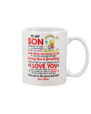 Family Son Mom Breathing Support Moon Mug front