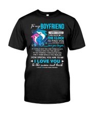 Shark Boyfriend Clock Ability Moon Classic T-Shirt thumbnail