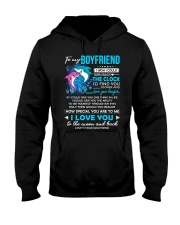 Shark Boyfriend Clock Ability Moon Hooded Sweatshirt thumbnail