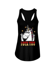 Love You Fuck You Unicorn Shirt Ladies Flowy Tank front