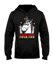 Love You Fuck You Unicorn Shirt Hooded Sweatshirt thumbnail