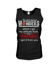 Firefighter Dad Attitude Unisex Tank tile