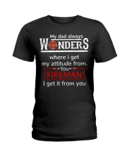Firefighter Dad Attitude Ladies T-Shirt tile
