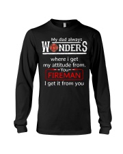 Firefighter Dad Attitude Long Sleeve Tee tile