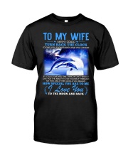 Dolphin Wife Clock Ability Moon Classic T-Shirt thumbnail