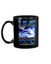 Dolphin Wife Clock Ability Moon Mug back