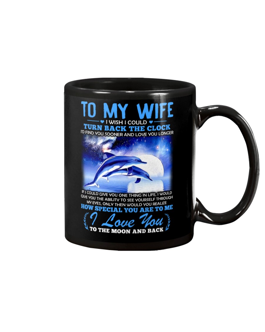 Dolphin Wife Clock Ability Moon Mug