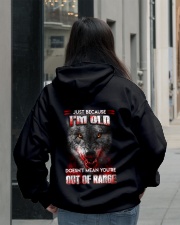 Just Because I'm Old Hooded Sweatshirt lifestyle-unisex-hoodie-back-2