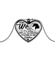 Unicorn Together We Are Everything Metallic Heart Necklace front