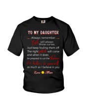 Softball to my daughter Youth T-Shirt thumbnail