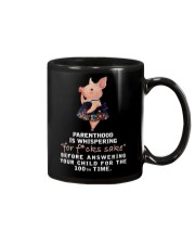 Parenthood Is Whispering Mom Pig Mug thumbnail