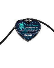 Turtle Mommy Loves You Daughter Cord Heart Necklace thumbnail