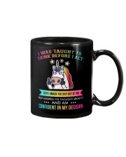 Unicorn I Was Taught To Think Before Act Mug thumbnail