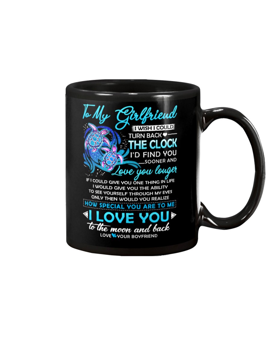 Turtle Girlfriend Clock Ability Moon Mug
