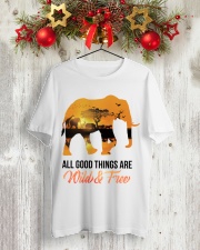 Elephant All Good Things Are Wild Classic T-Shirt lifestyle-holiday-crewneck-front-2