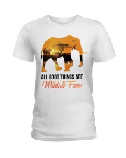 Elephant All Good Things Are Wild Ladies T-Shirt thumbnail