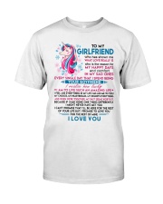 Unicorn Girlfriend Lucky To Live Amazing Life Classic T-Shirt thumbnail
