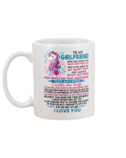 Unicorn Girlfriend Lucky To Live Amazing Life Mug back