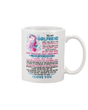 Unicorn Girlfriend Lucky To Live Amazing Life Mug front