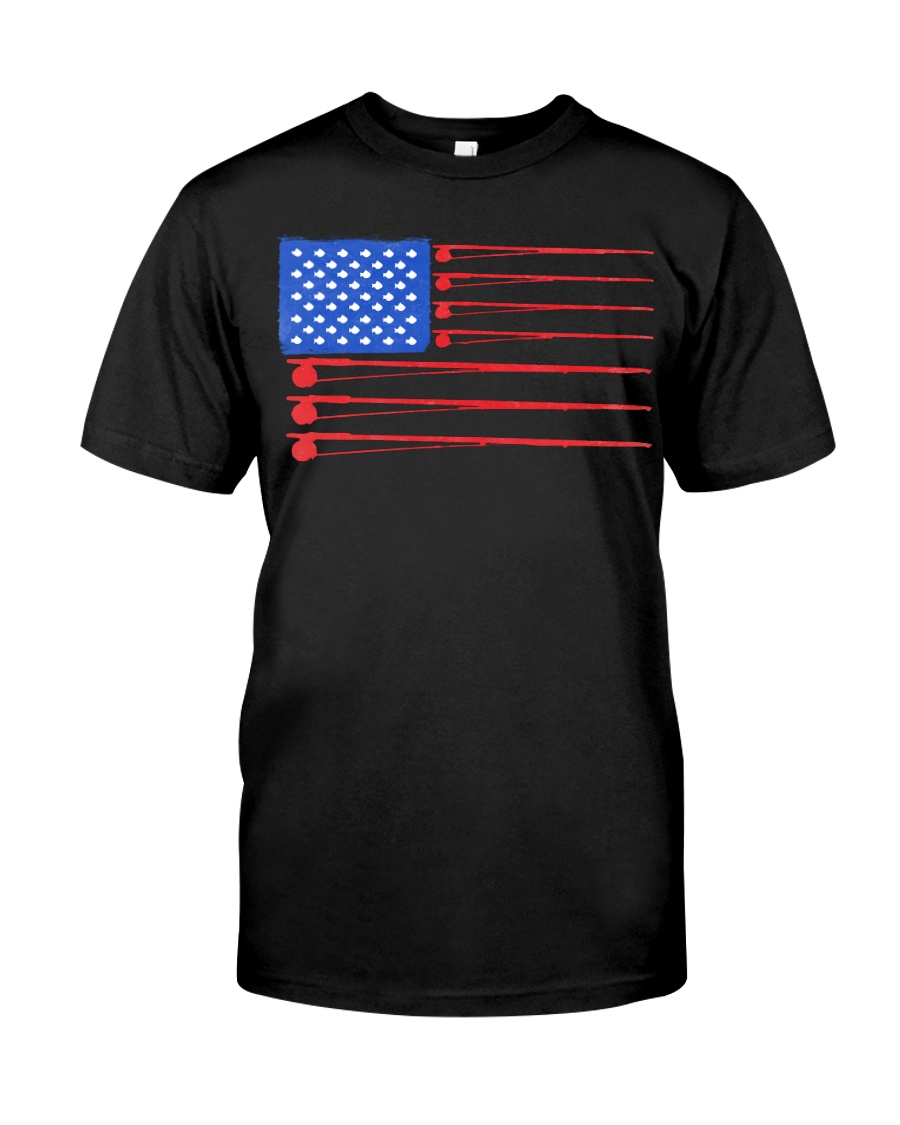Fishing American flag shirt Classic T-Shirt