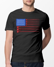 Fishing American flag shirt Classic T-Shirt lifestyle-mens-crewneck-front-13
