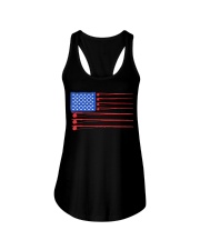 Fishing American flag shirt Ladies Flowy Tank thumbnail