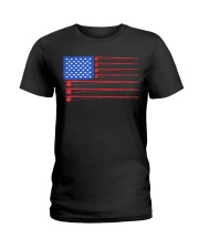 Fishing American flag shirt Ladies T-Shirt thumbnail