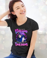 Unicorn Bitch Button T-shirt Ladies T-Shirt lifestyle-holiday-womenscrewneck-front-1