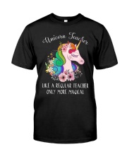 Unicorn Teacher Magical Classic T-Shirt front