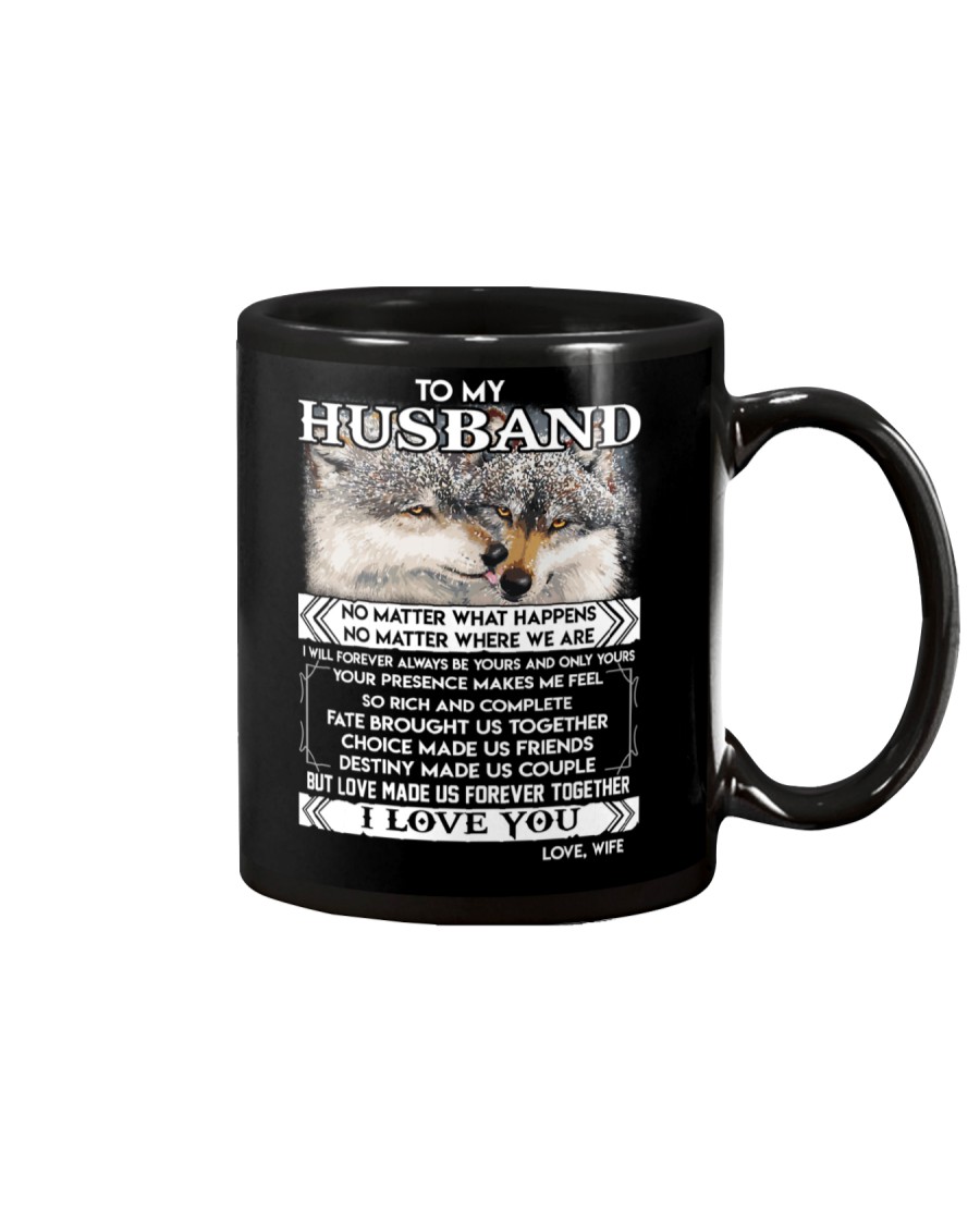 Wolf Husband Love Made Us Forever Together Mug