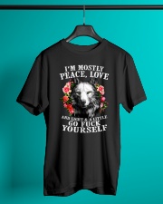 Peace Love Go Yourself Wolf Classic T-Shirt lifestyle-mens-crewneck-front-3